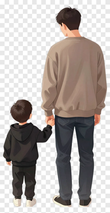 Father And Child Holding Hands PNG