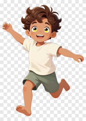 Happy Jumping Boy PNG