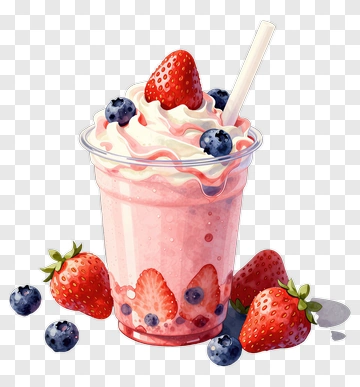 Strawberry Blueberry Smoothie PNG