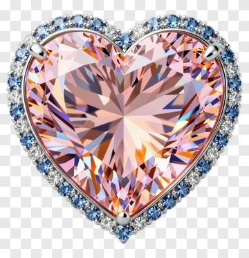 Heart-Shaped Pink Diamond Jewelry PNG