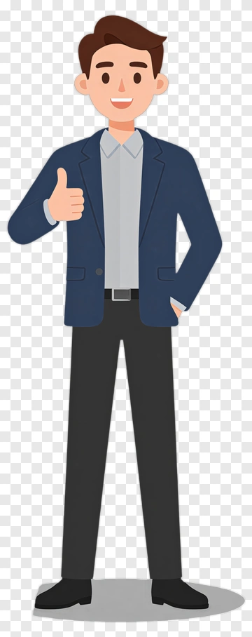 Smiling Man Giving Thumbs Up PNG
