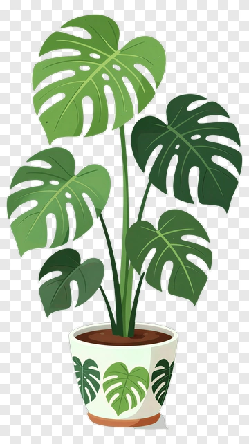 Monstera Plant In Pot PNG