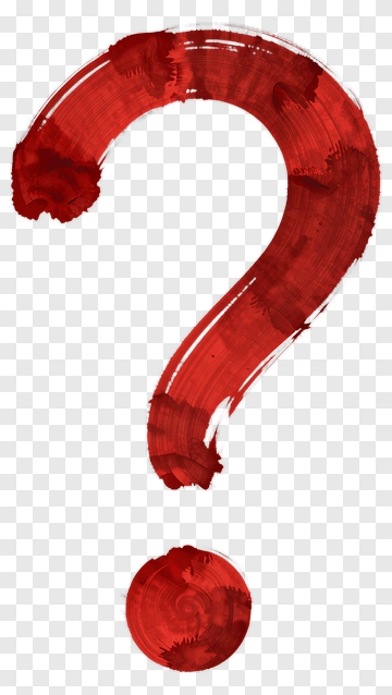Red Question Mark Paint Stroke PNG