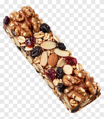 Granola Bar With Nuts And Raisins PNG