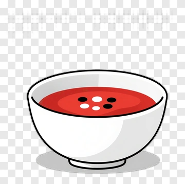 Red Soup In White Bowl PNG