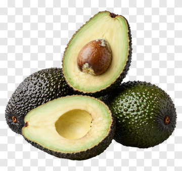 Fresh Avocado Sliced Open PNG