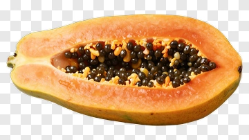 Sliced Papaya With Seeds PNG