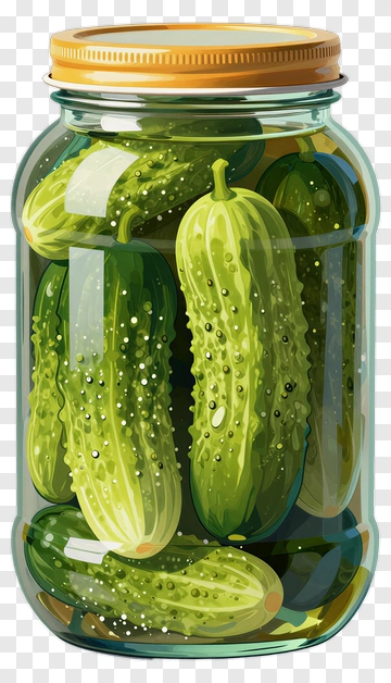 Glass Jar Of Pickles PNG