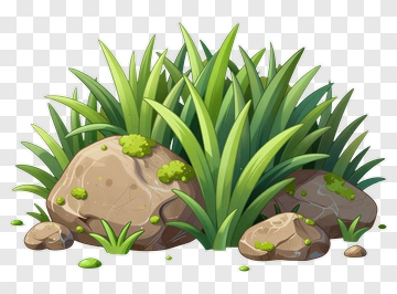 Grass And Rock PNG