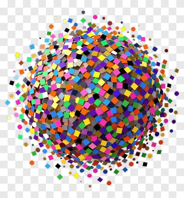 Colorful Square Sphere PNG