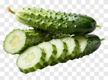 Fresh Cucumber Sliced And Whole PNG