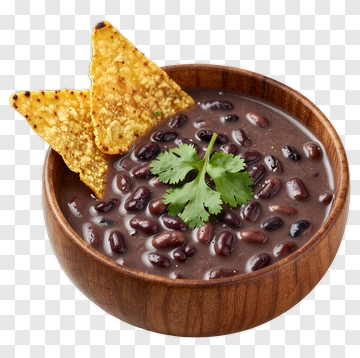 Black Bean Dip With Tortilla Chip PNG