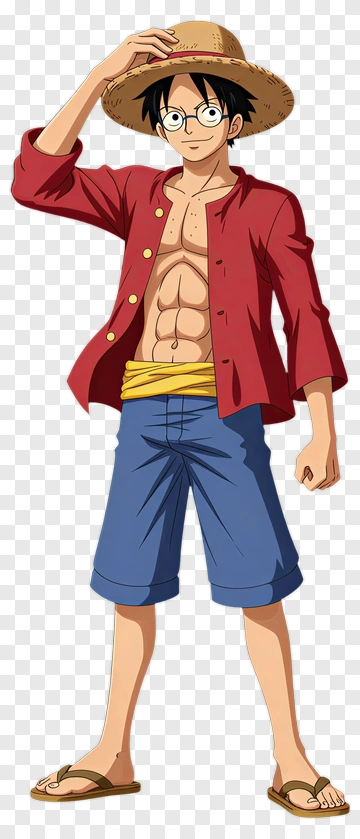 Luffy Straw Hat Pirate PNG