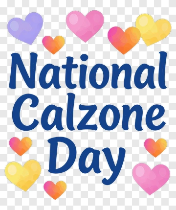 National Calzone Day With Hearts PNG
