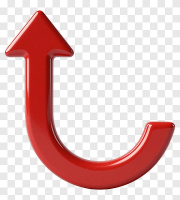 Red 3D Arrow PNG