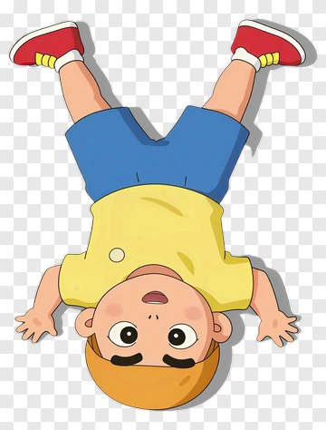 Cartoon Boy With Mustache PNG