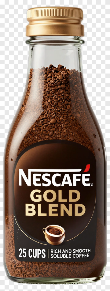 Nescafe Gold Blend Coffee Bottle PNG