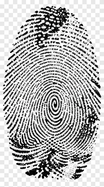 Black And White Fingerprint PNG