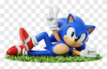 Sonic The Hedgehog Lying On Grass PNG