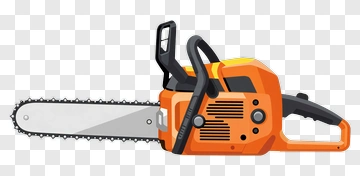 Orange Chainsaw PNG
