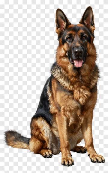 German Shepherd Sitting PNG