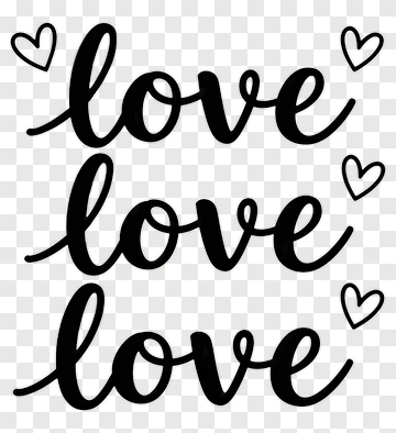 Love Love Love With Hearts PNG