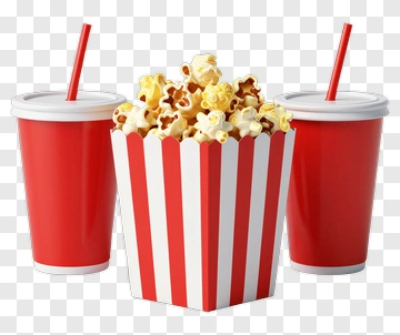 Popcorn And Drinks PNG
