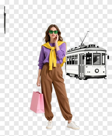 Woman In Urban Fashion PNG