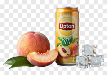 Lipton Iced Tea With Peach And Ice PNG