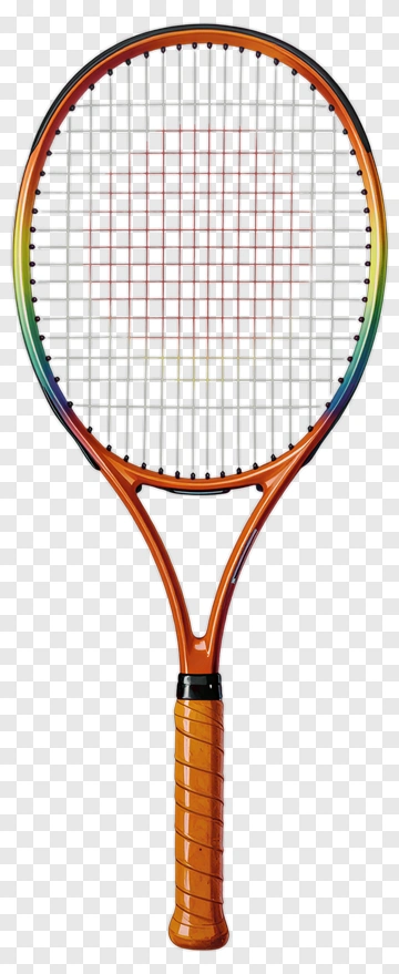 Tennis Racket With Rainbow Frame PNG