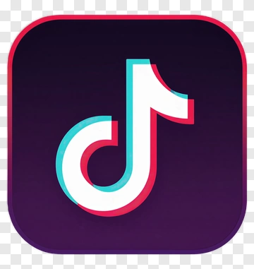 TikTok Logo On Dark Purple Background PNG