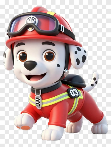 Firefighter Dog In Rescue Gear PNG
