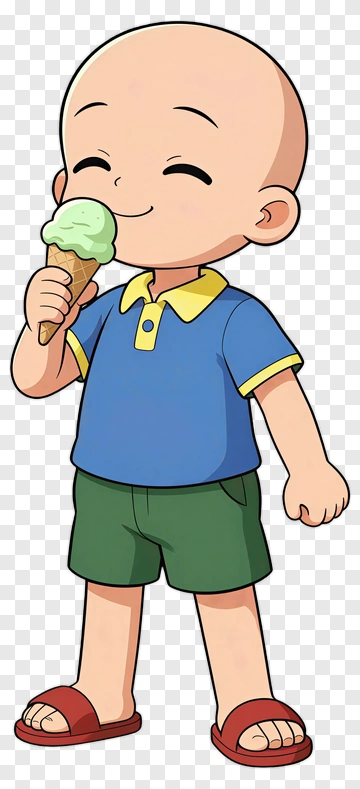 Child Enjoying Ice Cream PNG