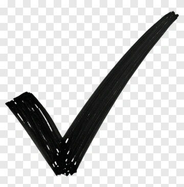 Hand Drawn Black Checkmark PNG
