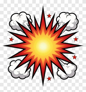Comic Explosion Starburst PNG