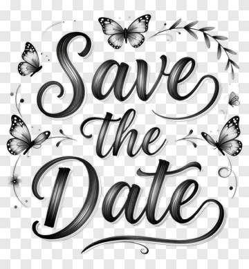 Save The Date Invitation PNG