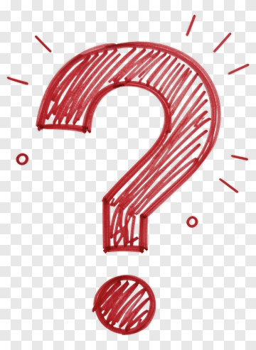 Red Hand Drawn Question Mark PNG