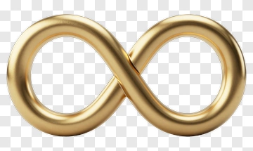Golden Infinity Symbol PNG