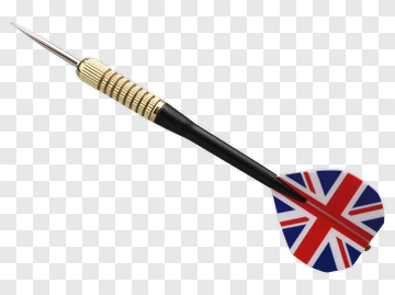 Dart With Union Jack Flag PNG
