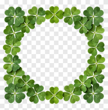 Four Leaf Clover Frame PNG