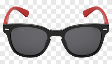 Black Sunglasses With Red Temple PNG