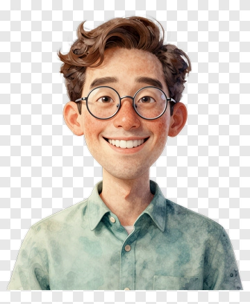 Happy Man With Glasses PNG
