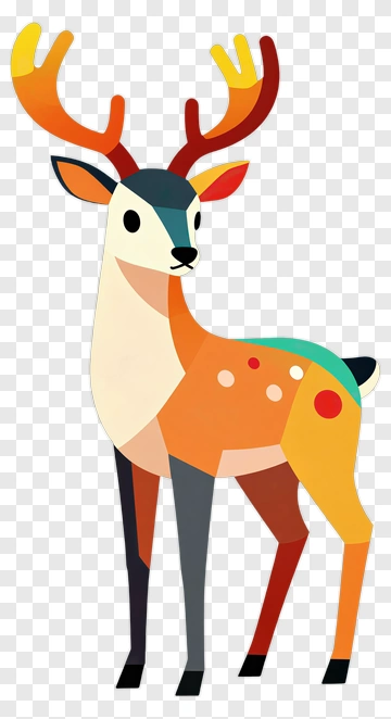 Colorful Deer PNG
