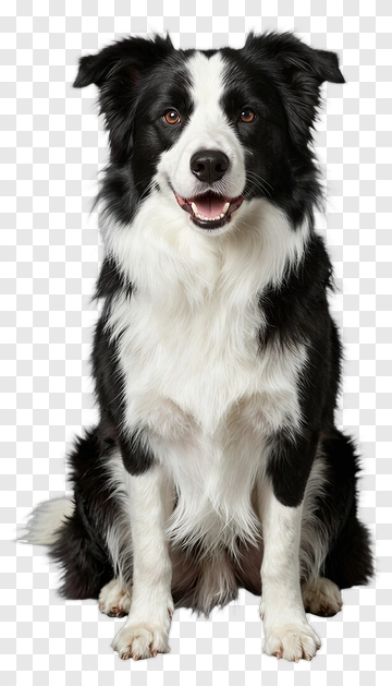 Border Collie Sitting PNG