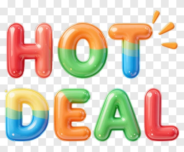 Hot Deal Promotion Text PNG