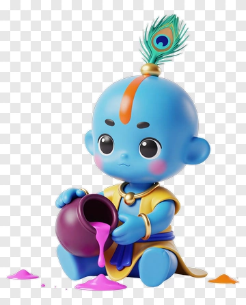 Blue Baby Pouring Pink Powder PNG