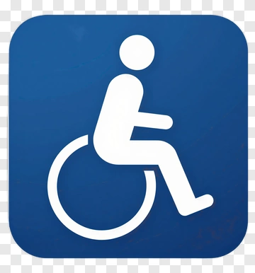 Blue Wheelchair Accessibility Icon PNG