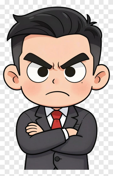 Angry Businessman In Suit PNG