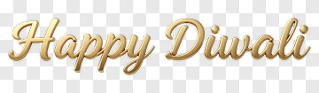 Happy Diwali In Gold 3D Letters PNG