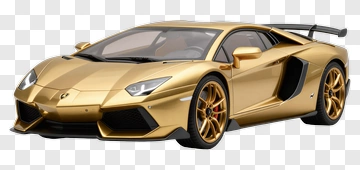 Gold Lamborghini Sports Car Model PNG